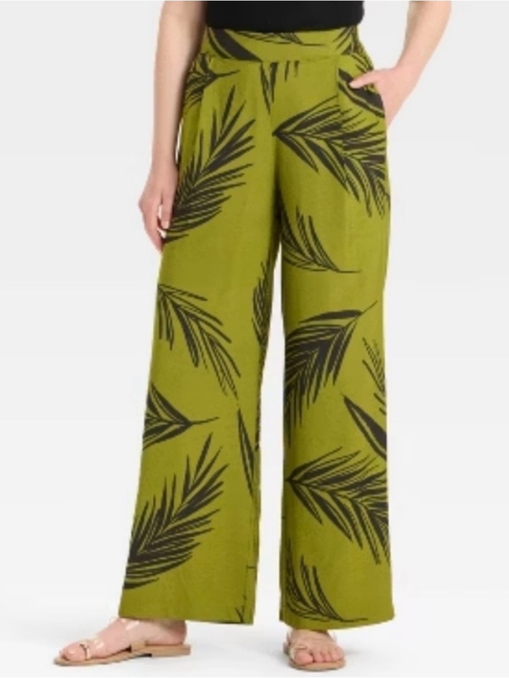 A New Day tropical palm pants sz. S